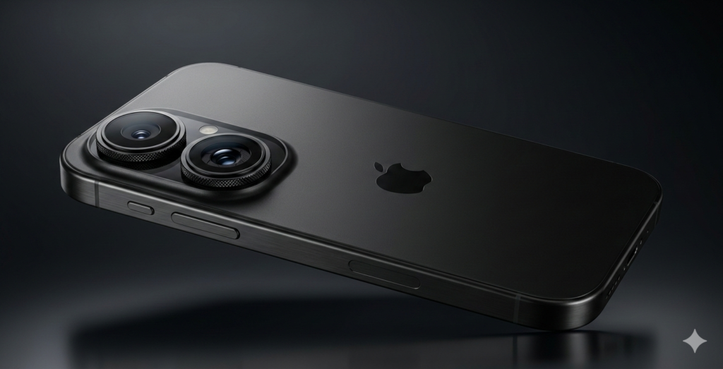 iPhone 17e matte white design with dual camera and dynamic island display