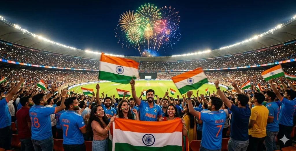 IND vs PAK T20 World Cup match me India ke batsman ka powerful shot stadium floodlights ke neeche