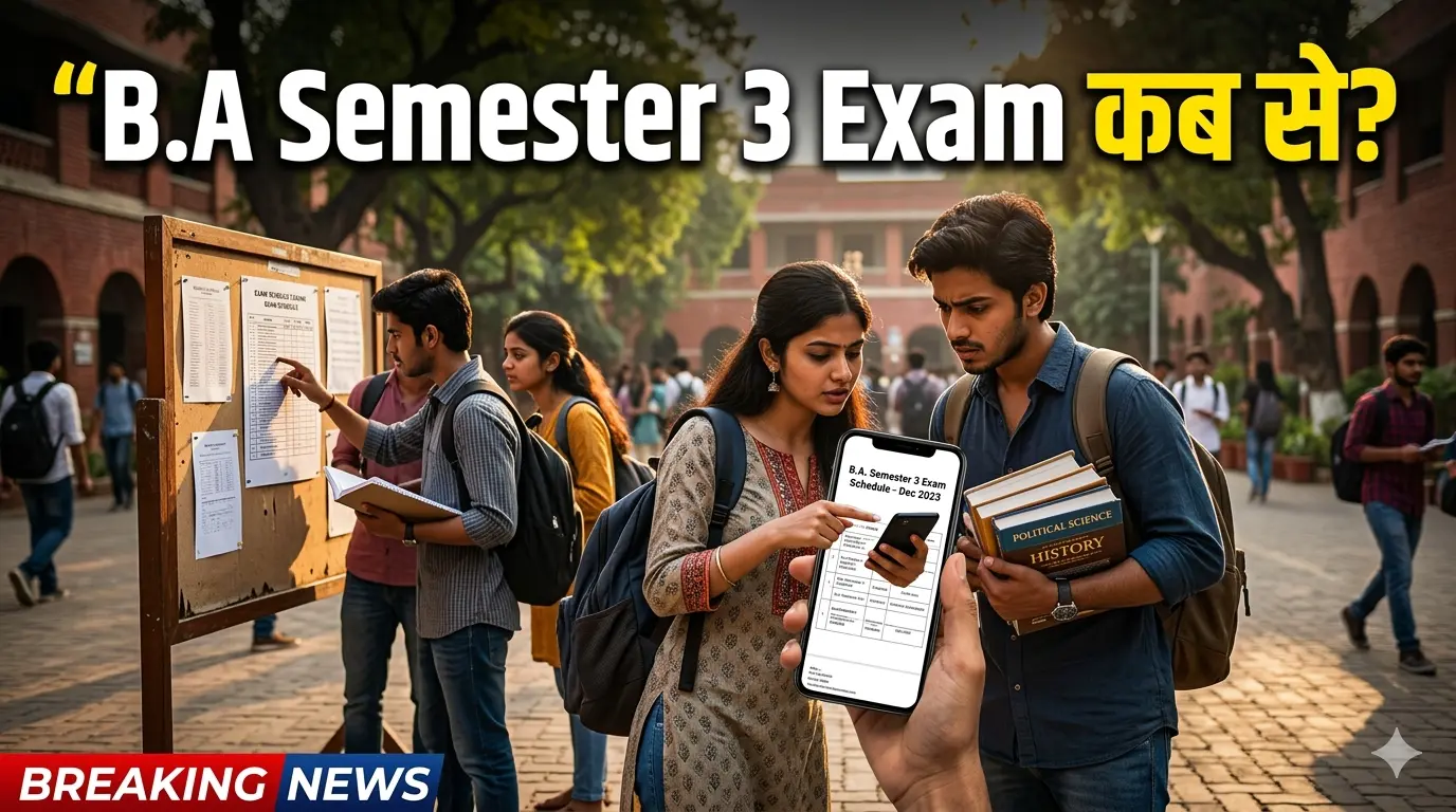ba semester 3 exam date indian college students checking exam schedule