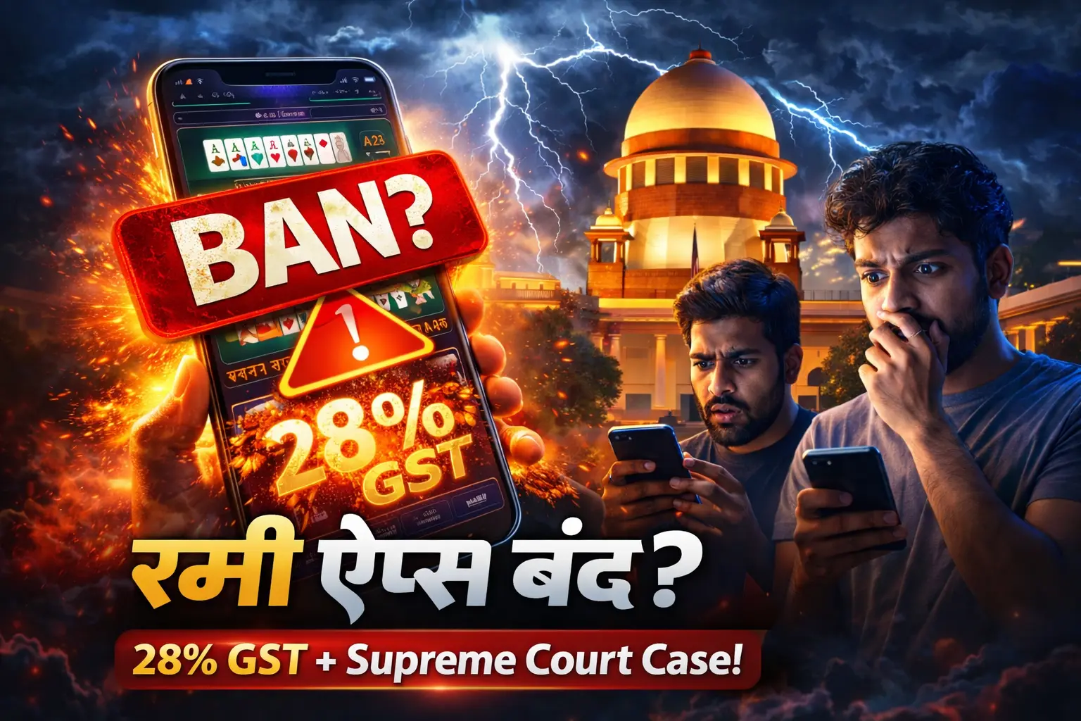 A23 Rummy Supreme Court Case 28% GST on Rummy Apps News