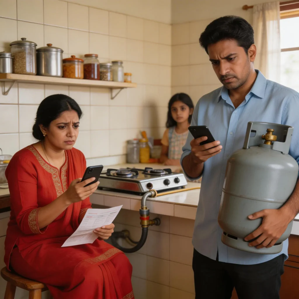 indane gas booking number using smartphone