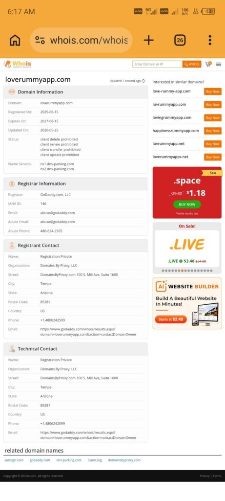 Hostinger Domain Fraud Case Study Whois Record