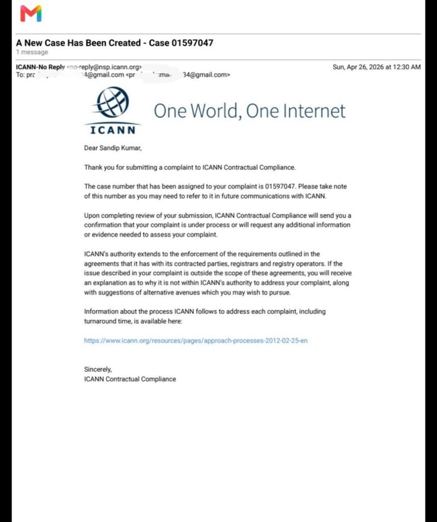 Hostinger Domain Fraud Case Study ICANN contractual compliance